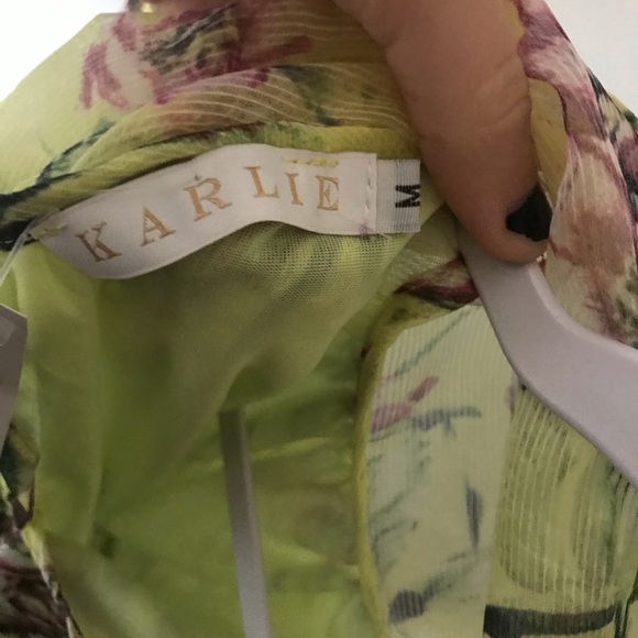 NEVER WORN beautiful tie up chiffon dress. - Picture 2 of 5